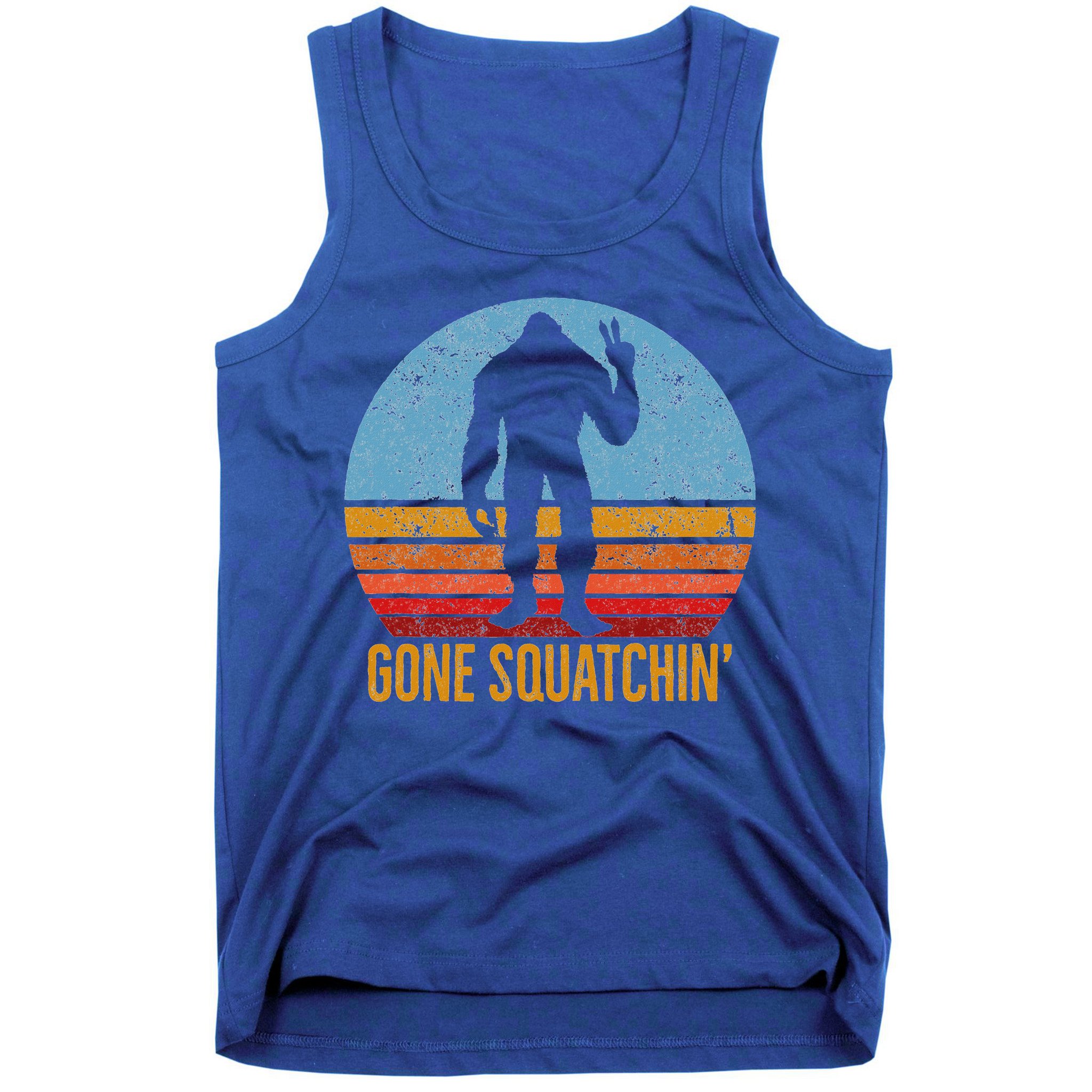  Gone Squatchin Sasquatch Peace Tank Top