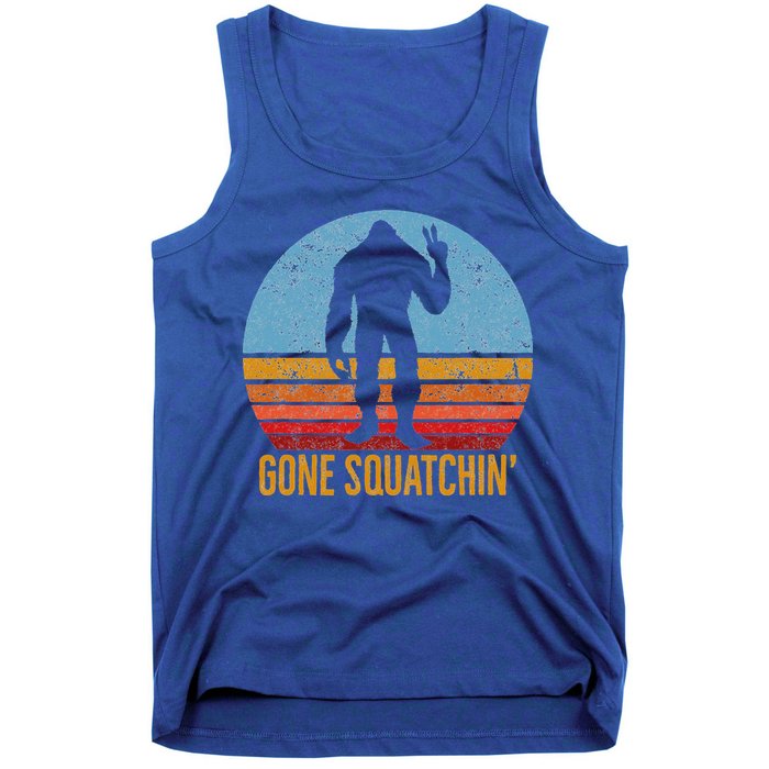  Gone Squatchin Sasquatch Peace Tank Top