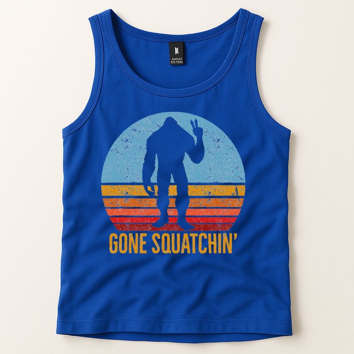  Gone Squatchin Sasquatch Peace Tank Top