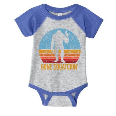  Gone Squatchin Sasquatch Peace Infant Baby Jersey Bodysuit