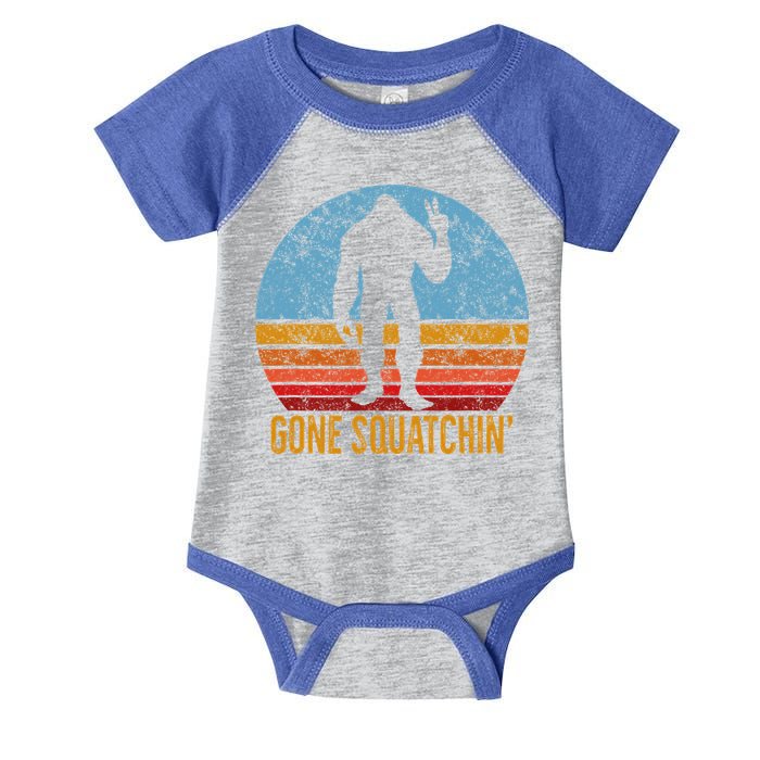  Gone Squatchin Sasquatch Peace Infant Baby Jersey Bodysuit