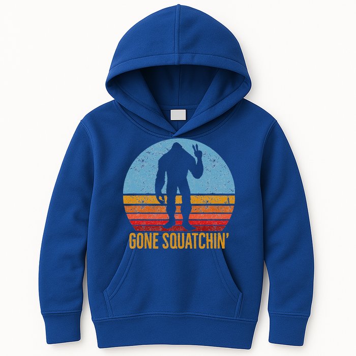  Gone Squatchin Sasquatch Peace Kids Hoodie