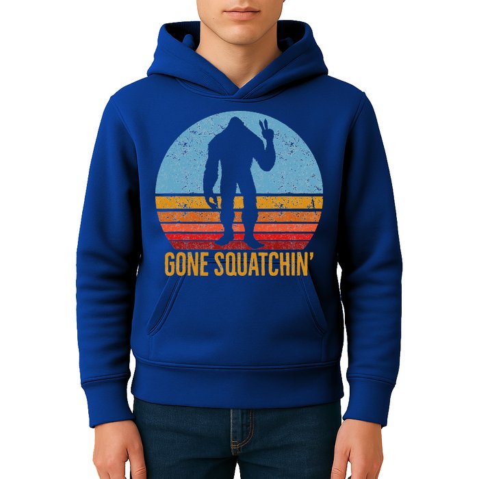  Gone Squatchin Sasquatch Peace Kids Hoodie