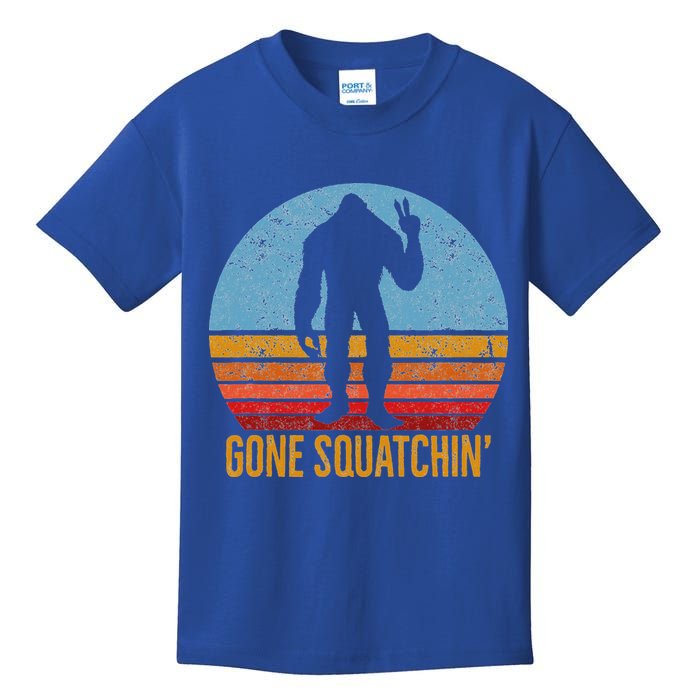  Gone Squatchin Sasquatch Peace Kids T-Shirt