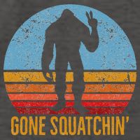  Gone Squatchin Sasquatch Peace Vector Backpack