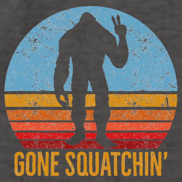  Gone Squatchin Sasquatch Peace Vector Backpack