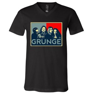 Grunge Seattle Sound Quotes V-Neck T-Shirt