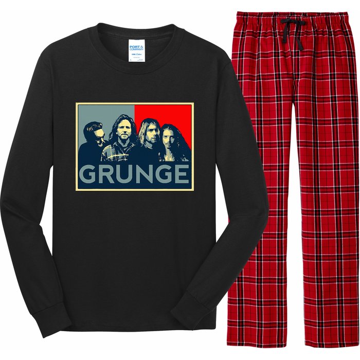 Grunge Seattle Sound Quotes Long Sleeve Pajama Set