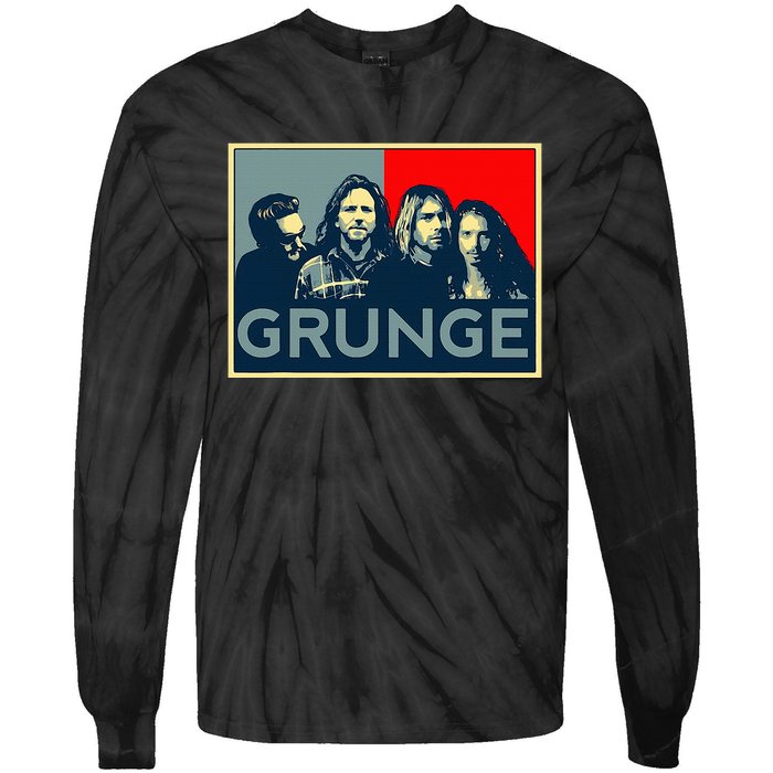 Grunge Seattle Sound Quotes Tie-Dye Long Sleeve Shirt