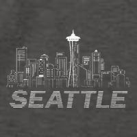 Grunge Seattle Skyline Distressed Look Design Vector Backpack