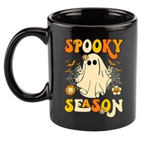 Ghost Spooky Season Funny Halloween 11oz C Handle Ceramic Mug