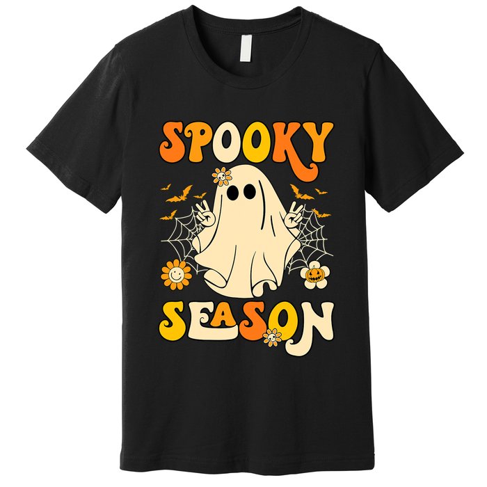 Ghost Spooky Season Funny Halloween Premium T-Shirt