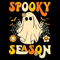 Ghost Spooky Season Funny Halloween Ladies Long Sleeve Shirt