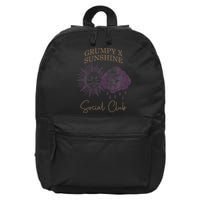 Grumpy Sunshine Social Club Book Reader Bookish Reading 16 in Basic Backpack