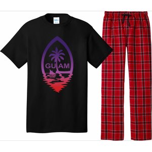 Guam Seal Shimmer Sunset Print Great Gift Cool Gift Pajama Set