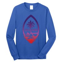 Guam Seal Shimmer Sunset Print Great Gift Cool Gift Long Sleeve Shirt