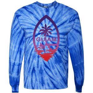 Guam Seal Shimmer Sunset Print Great Gift Cool Gift Tie-Dye Long Sleeve Shirt