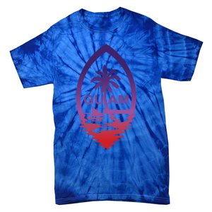 Guam Seal Shimmer Sunset Print Great Gift Cool Gift Tie-Dye T-Shirt