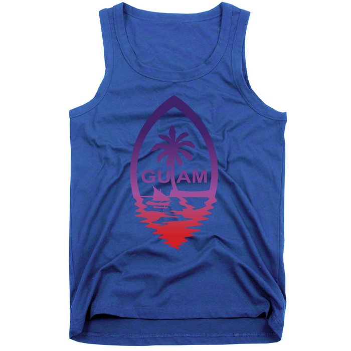 Guam Seal Shimmer Sunset Print Great Gift Cool Gift Tank Top