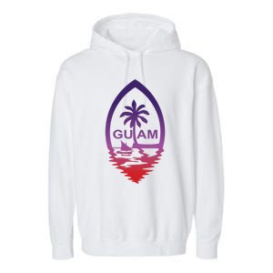 Guam Seal Shimmer Sunset Print Great Gift Cool Gift Garment-Dyed Fleece Hoodie