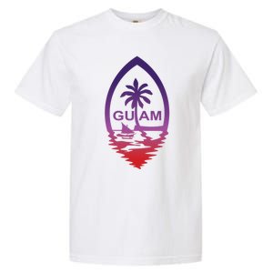 Guam Seal Shimmer Sunset Print Great Gift Cool Gift Garment-Dyed Heavyweight T-Shirt