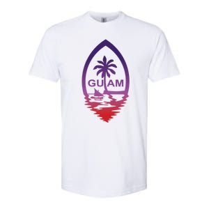 Guam Seal Shimmer Sunset Print Great Gift Cool Gift Softstyle CVC T-Shirt