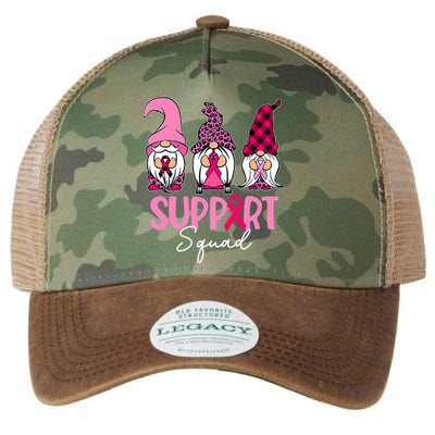 Gnomes Support Squad Breast Cancer Awareness Pink Ribbon Legacy Tie Dye Trucker Hat