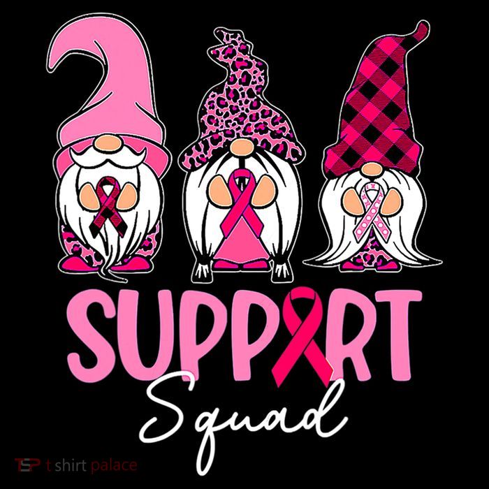 Gnomes Support Squad Breast Cancer Awareness Pink Ribbon Impact Tech Backpack