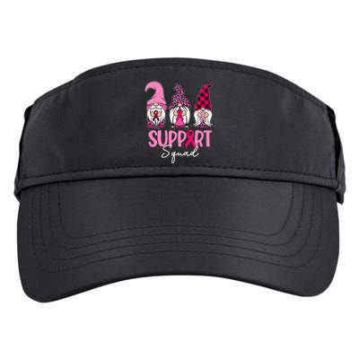 Gnomes Support Squad Breast Cancer Awareness Pink Ribbon Adult Drive Performance Visor