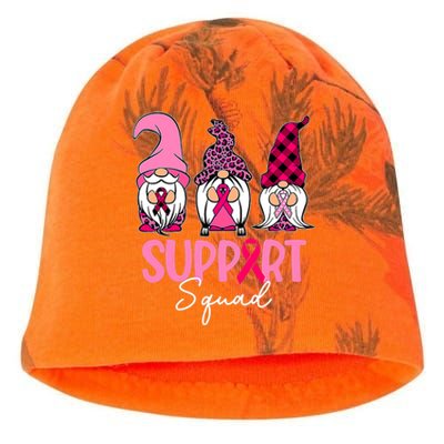 Gnomes Support Squad Breast Cancer Awareness Pink Ribbon Kati - Camo Knit Beanie