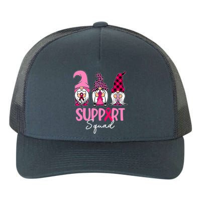 Gnomes Support Squad Breast Cancer Awareness Pink Ribbon Yupoong Adult 5-Panel Trucker Hat