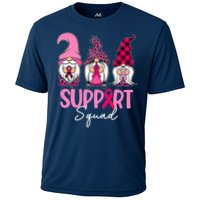 Gnomes Support Squad Breast Cancer Awareness Pink Ribbon Cooling Performance Crew T-Shirt