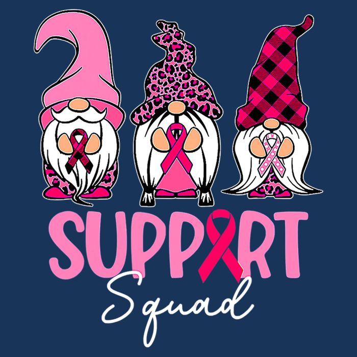 Gnomes Support Squad Breast Cancer Awareness Pink Ribbon Cooling Performance Crew T-Shirt