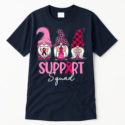 Gnomes Support Squad Breast Cancer Awareness Pink Ribbon Tall T-Shirt