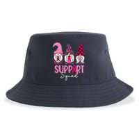 Gnomes Support Squad Breast Cancer Awareness Pink Ribbon Sustainable Bucket Hat