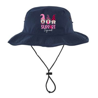 Gnomes Support Squad Breast Cancer Awareness Pink Ribbon Legacy Cool Fit Booney Bucket Hat