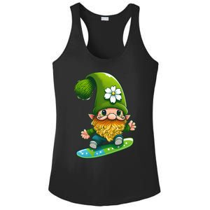 Gnome Surfing Skating St Patricks Day Cool Gift Ladies PosiCharge Competitor Racerback Tank