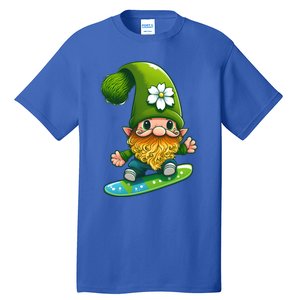 Gnome Surfing Skating St Patricks Day Cool Gift Tall T-Shirt