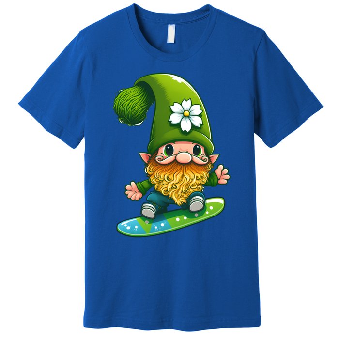 Gnome Surfing Skating St Patricks Day Cool Gift Premium T-Shirt