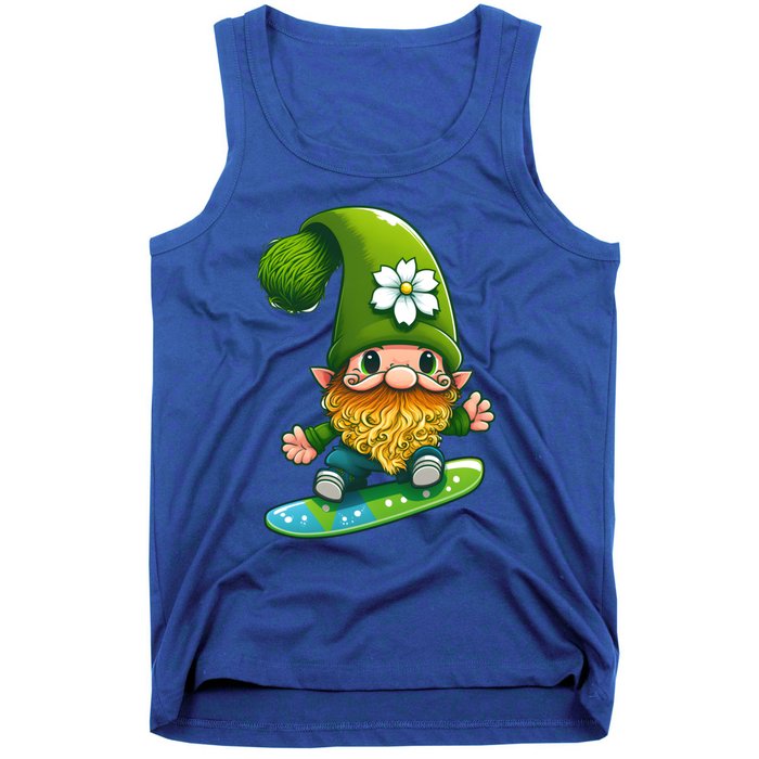 Gnome Surfing Skating St Patricks Day Cool Gift Tank Top