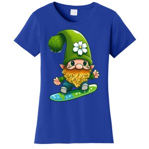 Gnome Surfing Skating St Patricks Day Cool Gift Women's T-Shirt