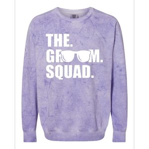 Groom Squad Sunglasses Bachelor Party Colorblast Crewneck Sweatshirt