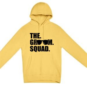 Groom Squad Sunglasses Bachelor Party Premium Pullover Hoodie