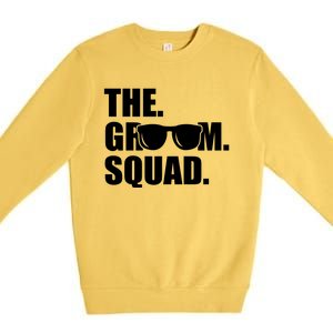 Groom Squad Sunglasses Bachelor Party Premium Crewneck Sweatshirt