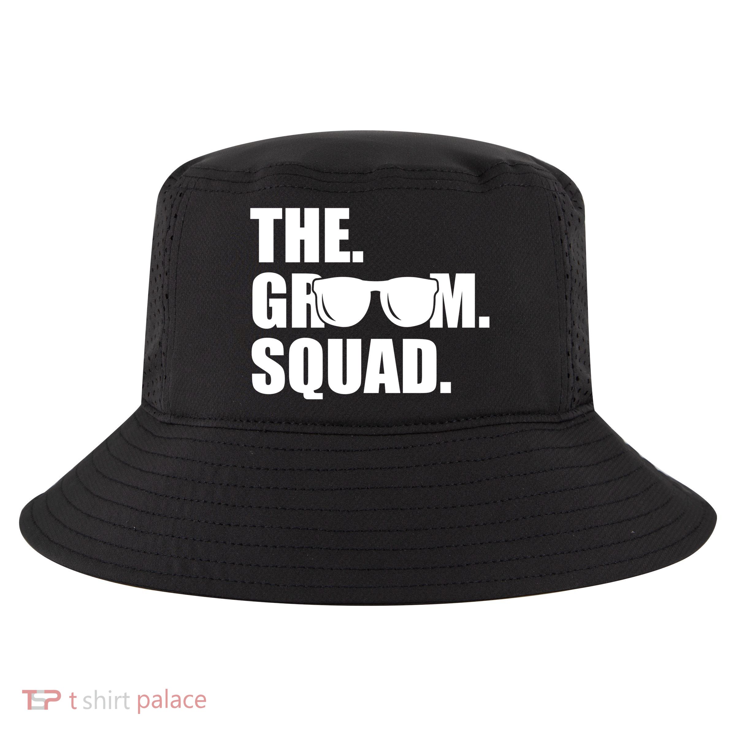 Groom Squad Sunglasses Bachelor Party Cool Comfort Performance Bucket Hat
