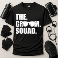 Groom Squad Sunglasses Bachelor Party Cooling Performance Crew T-Shirt