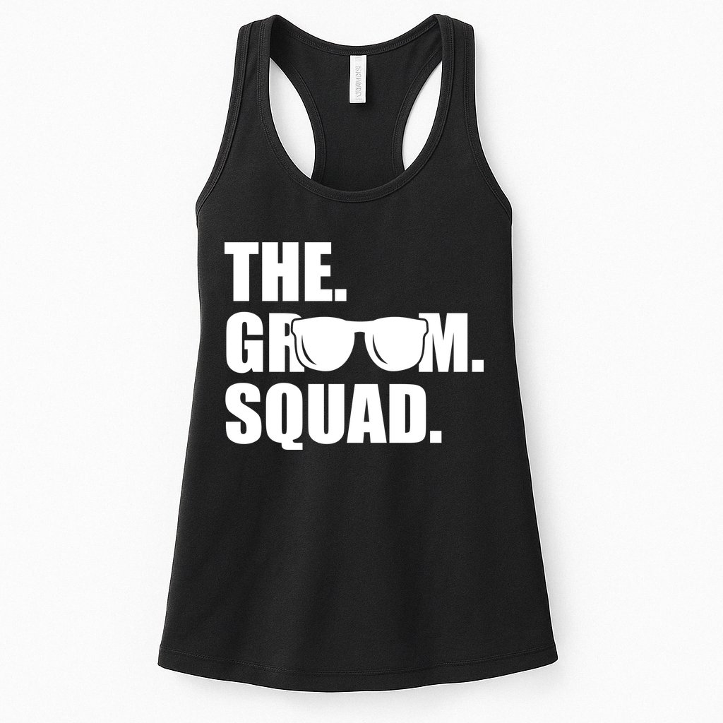 Groom Squad Sunglasses Bachelor Party Womens Tank Top