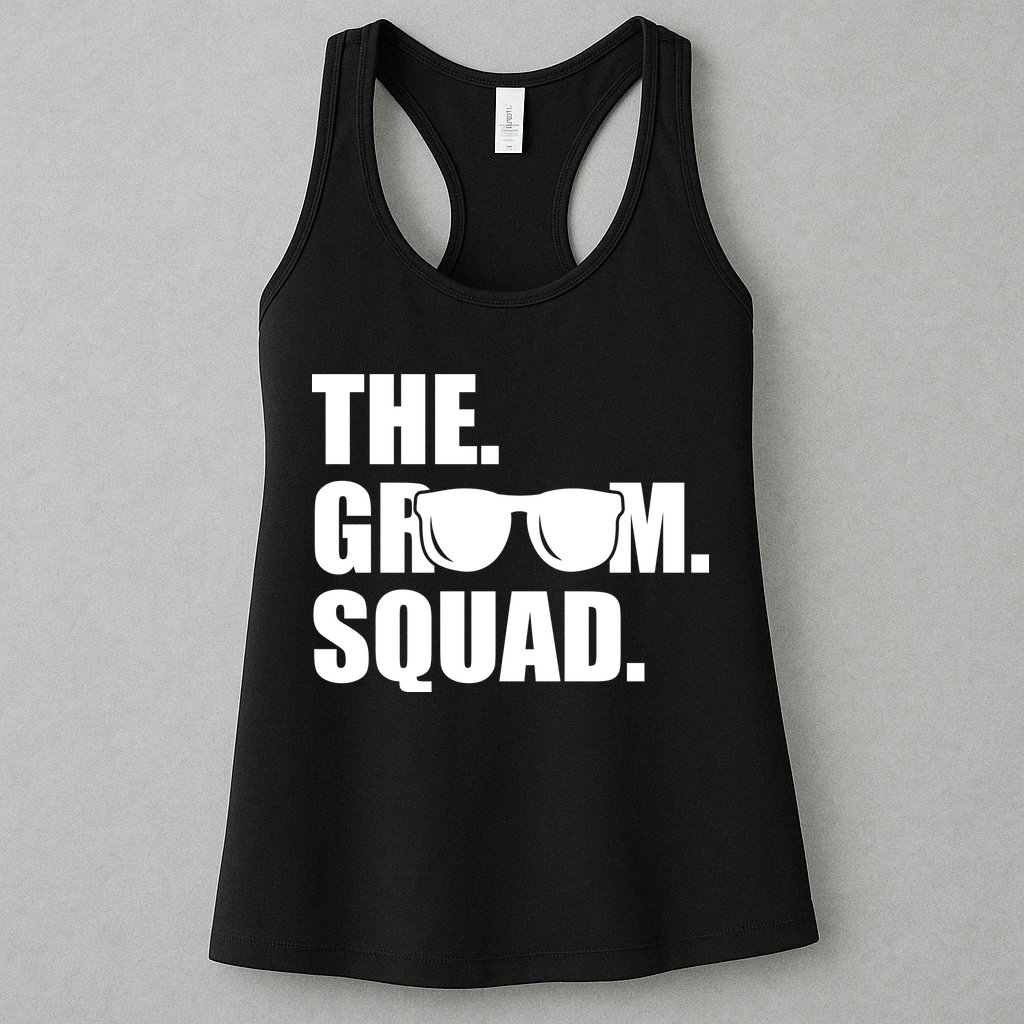 Groom Squad Sunglasses Bachelor Party Womens Tank Top