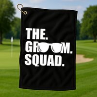 Groom Squad Sunglasses Bachelor Party Golf Towel