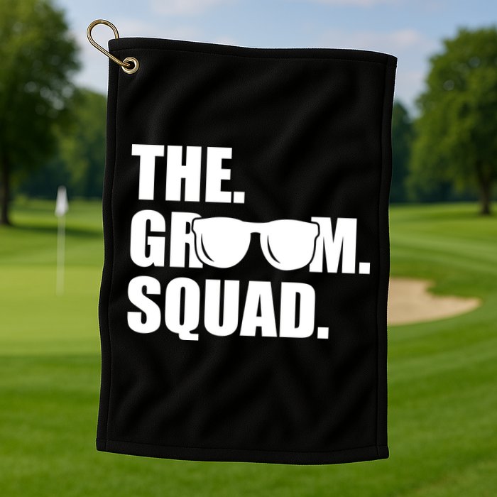 Groom Squad Sunglasses Bachelor Party Golf Towel